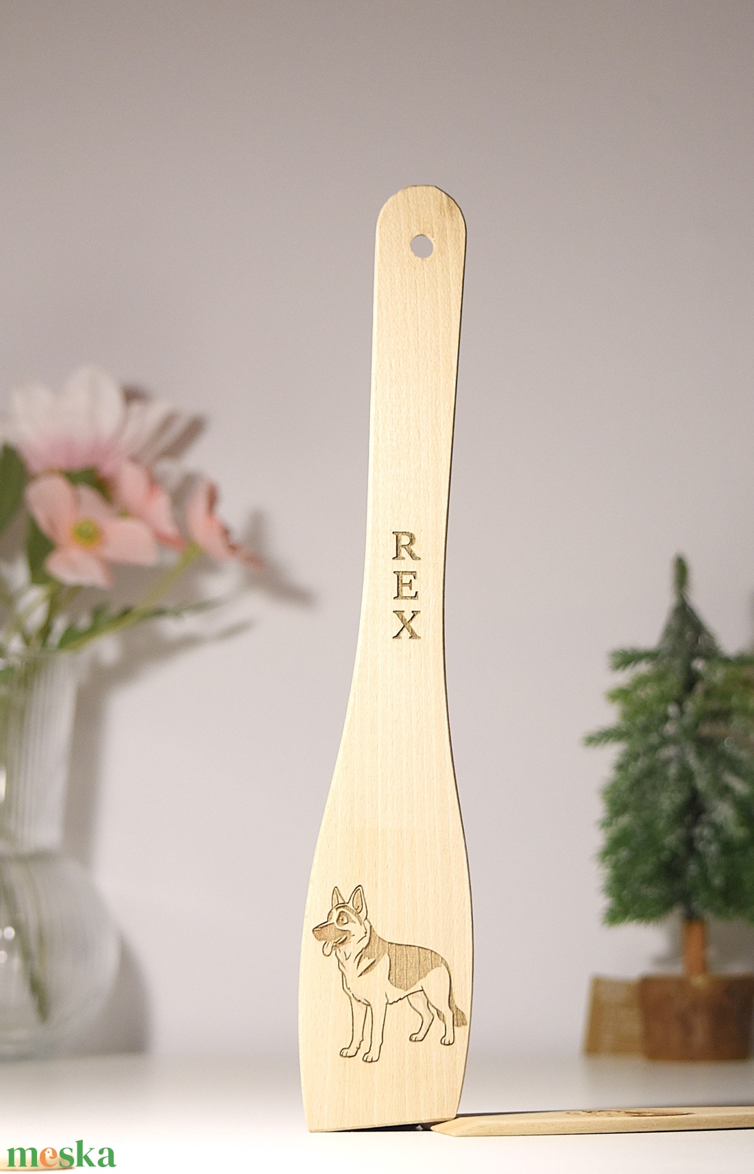 Kutyás fakanál fotó alapján név gravírozással - otthon & életmód - konyhafelszerelés, tálalás - sütés, főzés - fakanál & fakanáltartó - Meska.hu