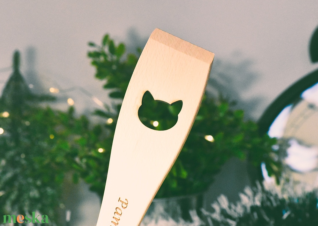 Cicás fakanál név gravírozással - otthon & életmód - konyhafelszerelés, tálalás - sütés, főzés - fakanál & fakanáltartó - Meska.hu