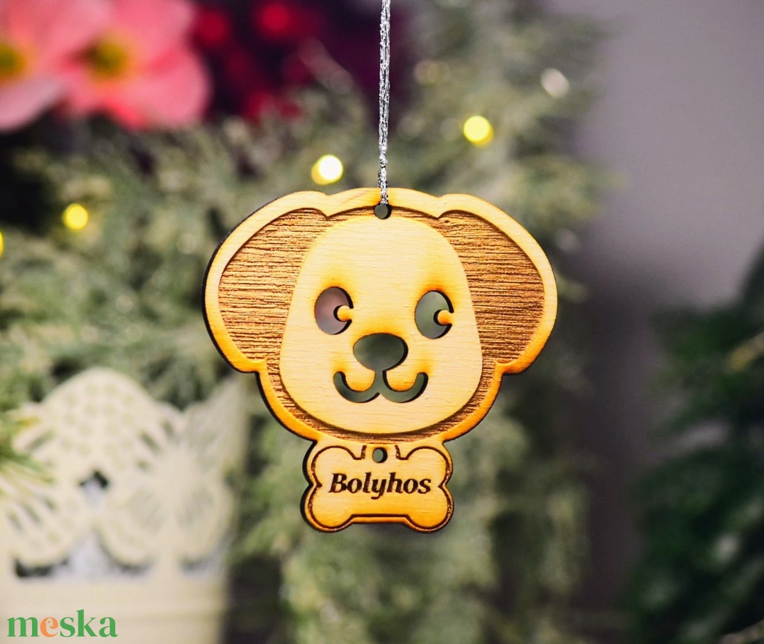 Kuya pofis fa karácsonyfa dísz név gravírozással - karácsony - karácsonyi lakásdekoráció - karácsonyfadíszek - Meska.hu