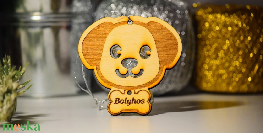 Kuya pofis fa karácsonyfa dísz név gravírozással - karácsony - karácsonyi lakásdekoráció - karácsonyfadíszek - Meska.hu