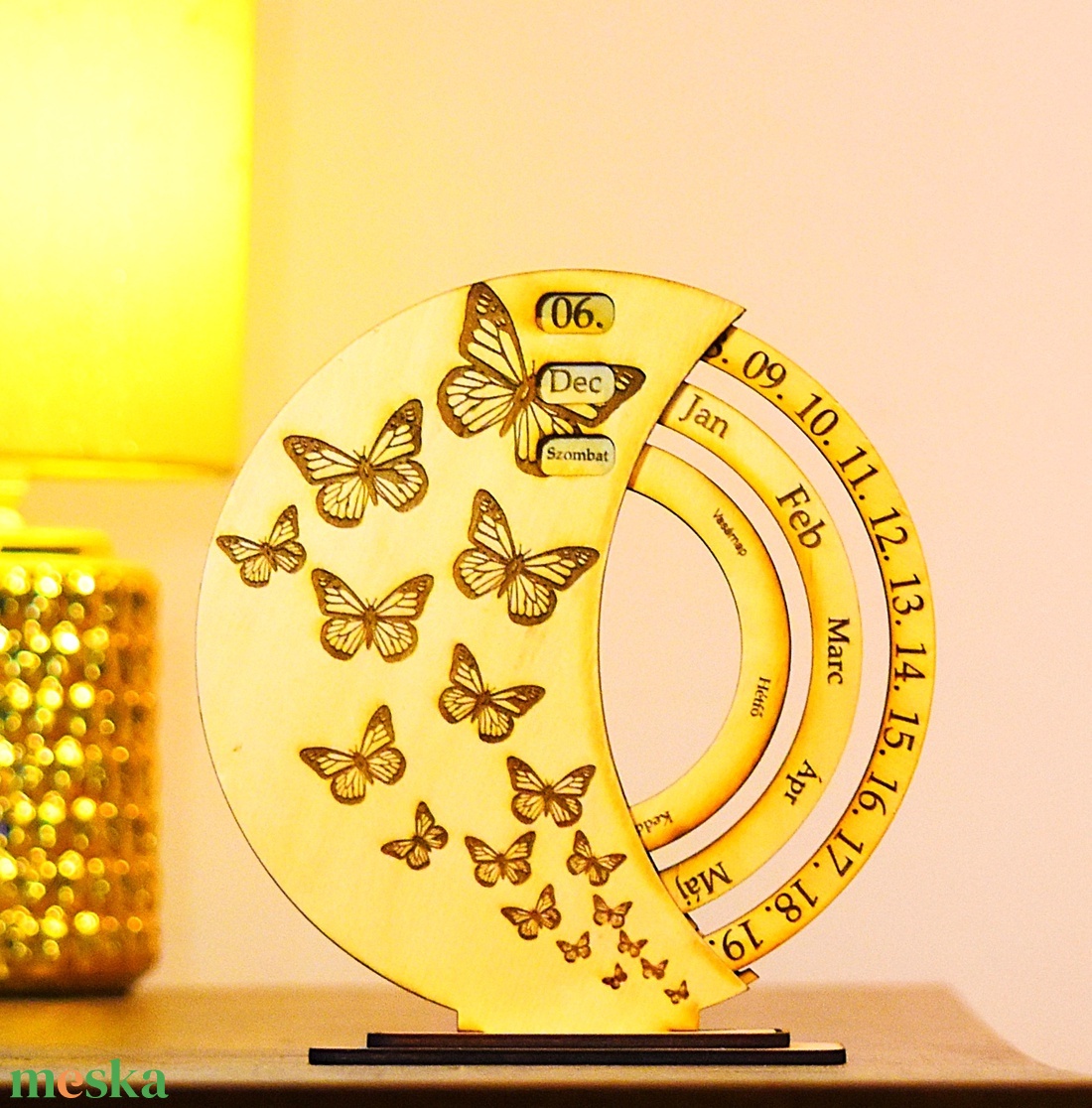 Mandalás öröknaptár fából - otthon & életmód - dekoráció - fali és függő dekoráció - falinaptár & öröknaptár - Meska.hu