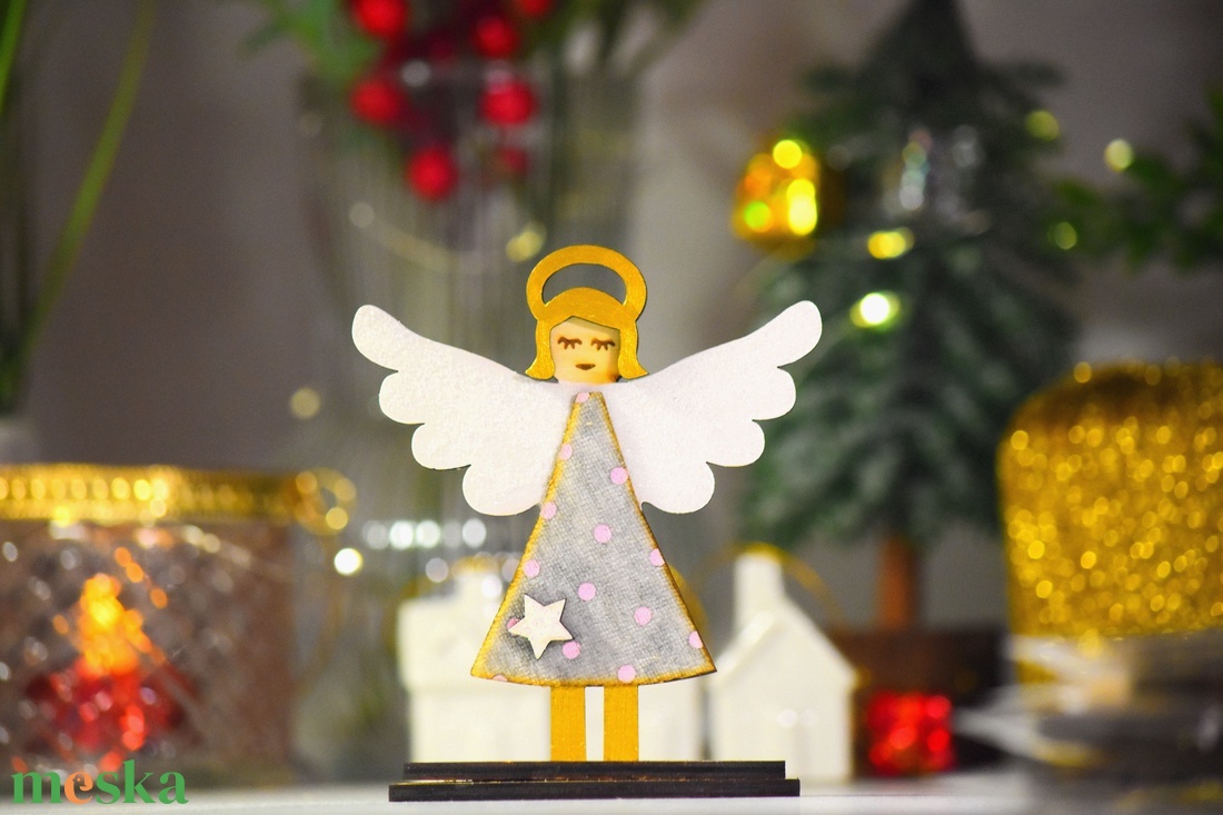 Angyal díszek fából - karácsony - karácsonyi lakásdekoráció - karácsonyfadíszek - Meska.hu