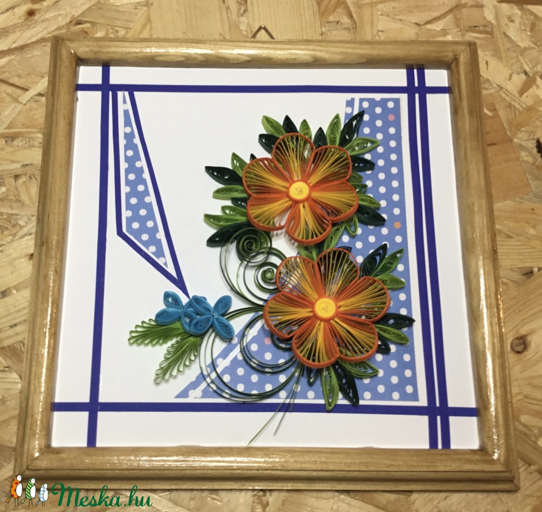 Quilling virág fa kerettel - - Meska.hu Quilling virág fa kerettel - - Meska.hu