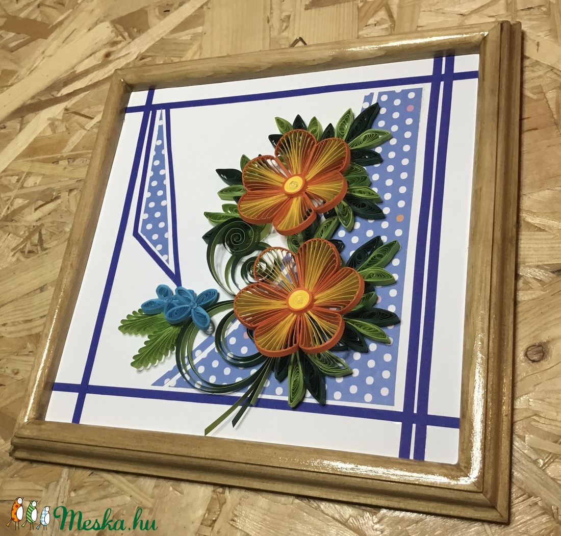 Quilling virág fa kerettel - - Meska.hu Quilling virág fa kerettel - - Meska.hu