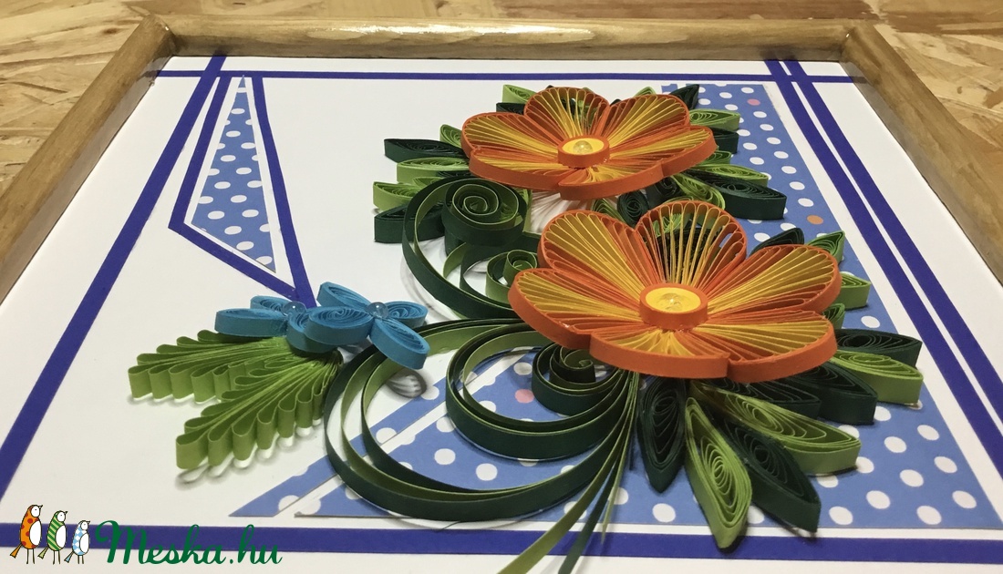 Quilling virág fa kerettel - - Meska.hu Quilling virág fa kerettel - - Meska.hu