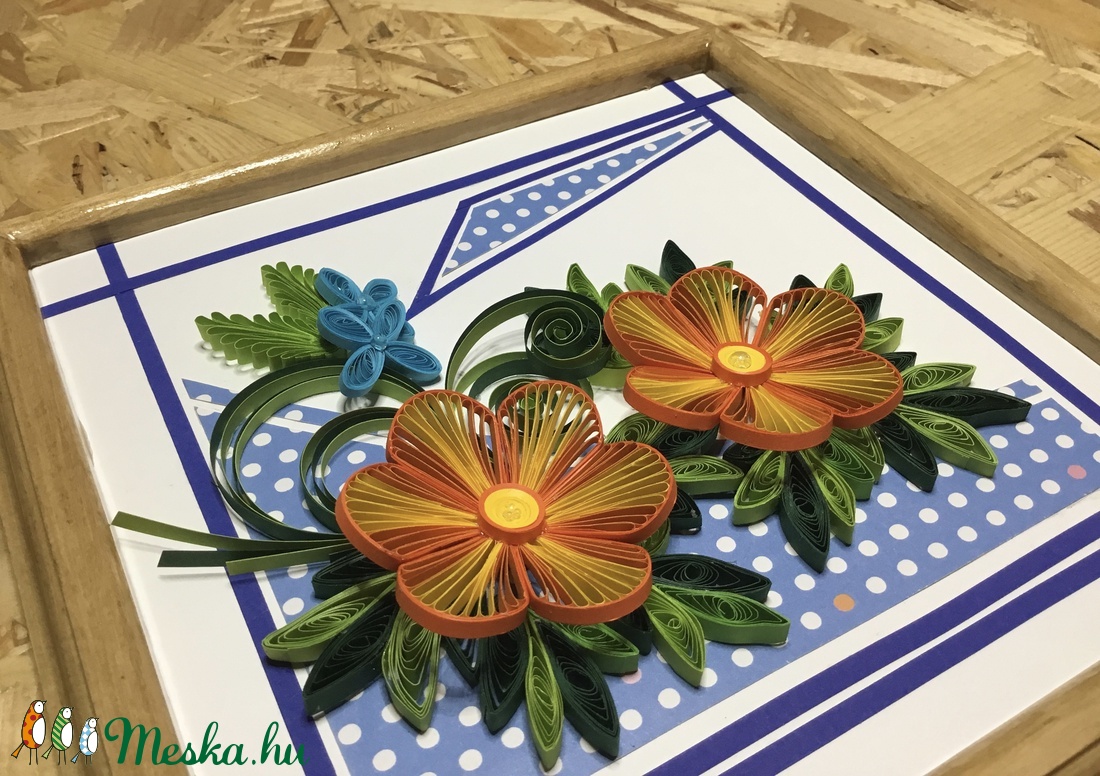 Quilling virág fa kerettel - - Meska.hu Quilling virág fa kerettel - - Meska.hu