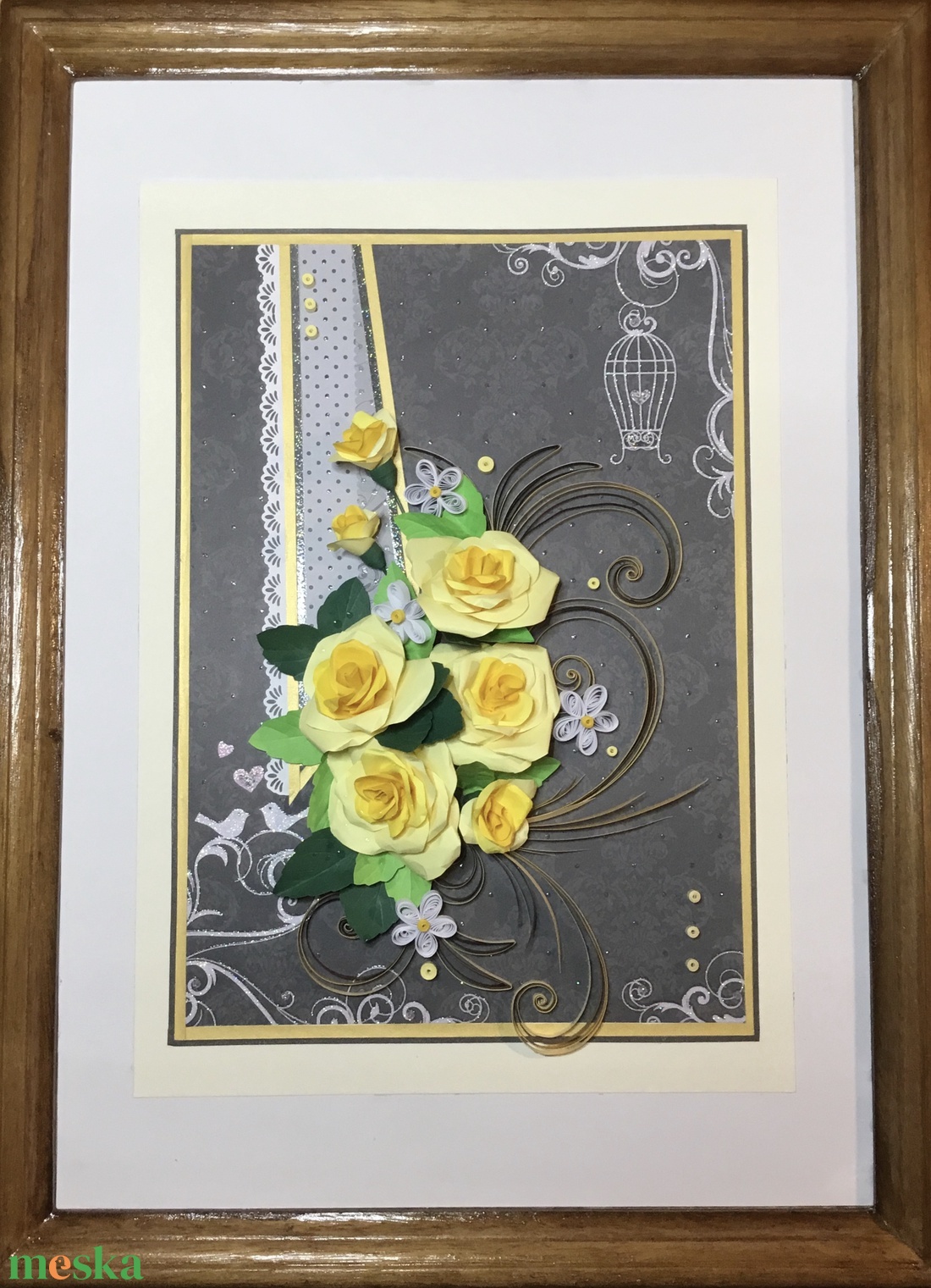 Esküvői quilling kép, sárga rózsákkal - otthon & életmód - dekoráció - kép & falikép - Meska.hu Esküvői quilling kép, sárga rózsákkal - otthon & életmód - dekoráció - kép & falikép - Meska.hu