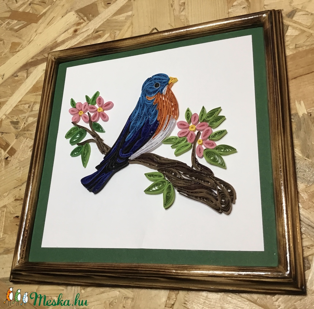 Quilling kép madárral - kellékek & szerszámok - papír - egyéb papír - Meska.hu Quilling kép madárral - kellékek & szerszámok - papír - egyéb papír - Meska.hu