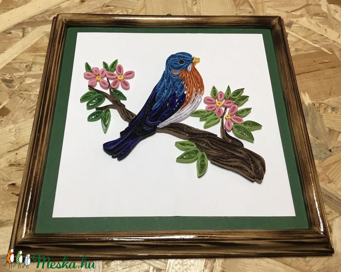 Quilling kép madárral - kellékek & szerszámok - papír - egyéb papír - Meska.hu Quilling kép madárral - kellékek & szerszámok - papír - egyéb papír - Meska.hu