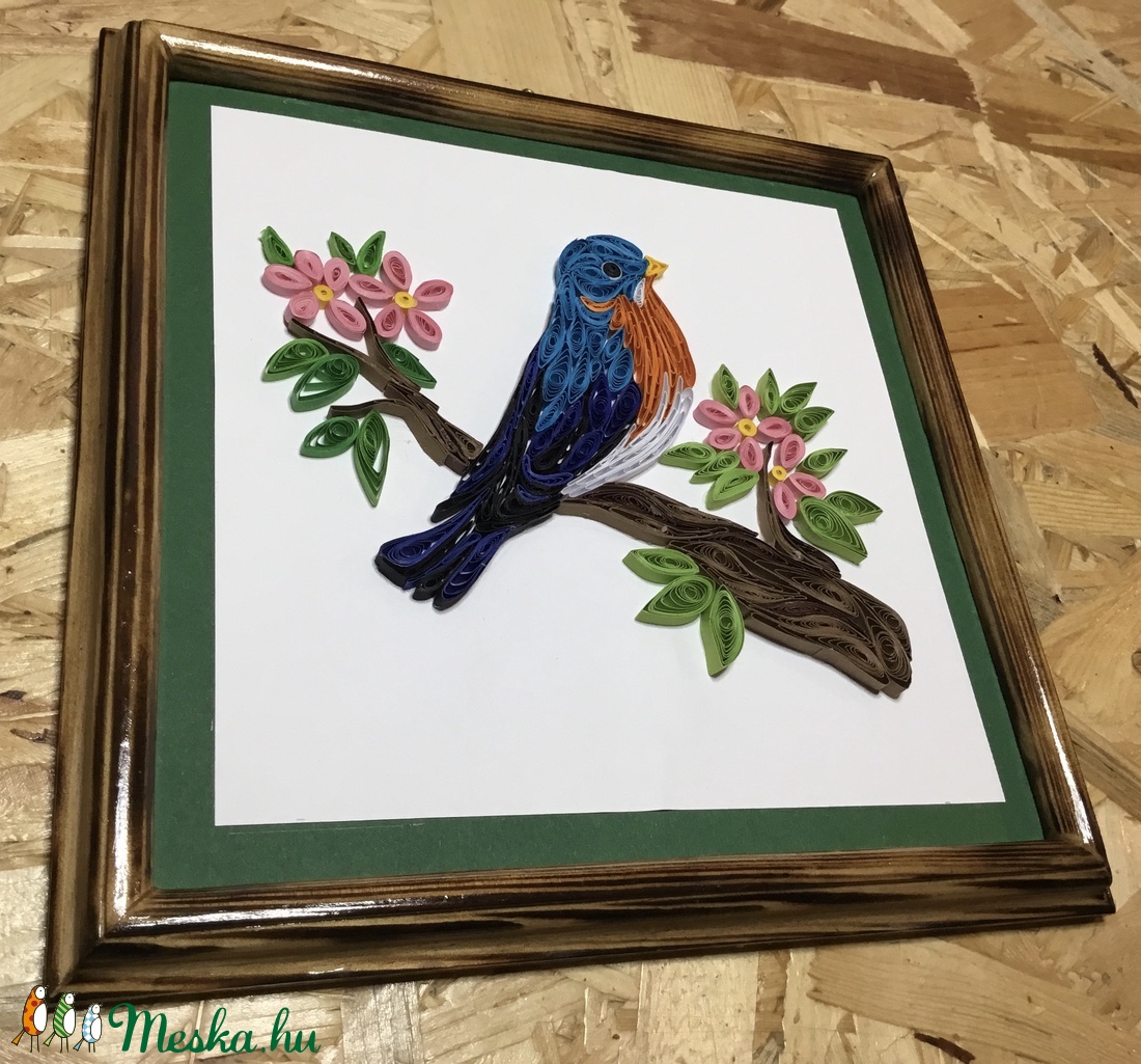 Quilling kép madárral - kellékek & szerszámok - papír - egyéb papír - Meska.hu Quilling kép madárral - kellékek & szerszámok - papír - egyéb papír - Meska.hu