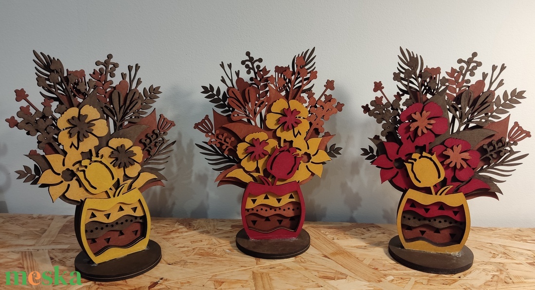 Nőnapi festett virág - otthon & életmód - dekoráció - asztal és polc dekoráció - asztaldísz - Meska.hu