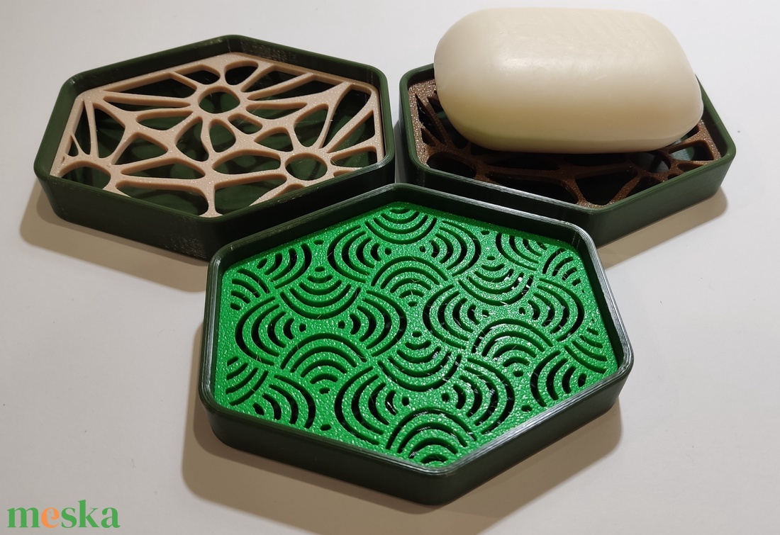 Hatszögletű szappantartó - otthon & életmód - fürdőszoba - szappantartó - Meska.hu