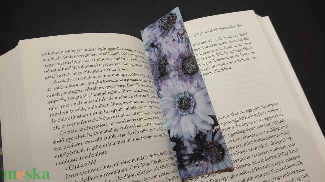 Virágos könyvjelző - könyv & zene - könyvjelző - Meska.hu