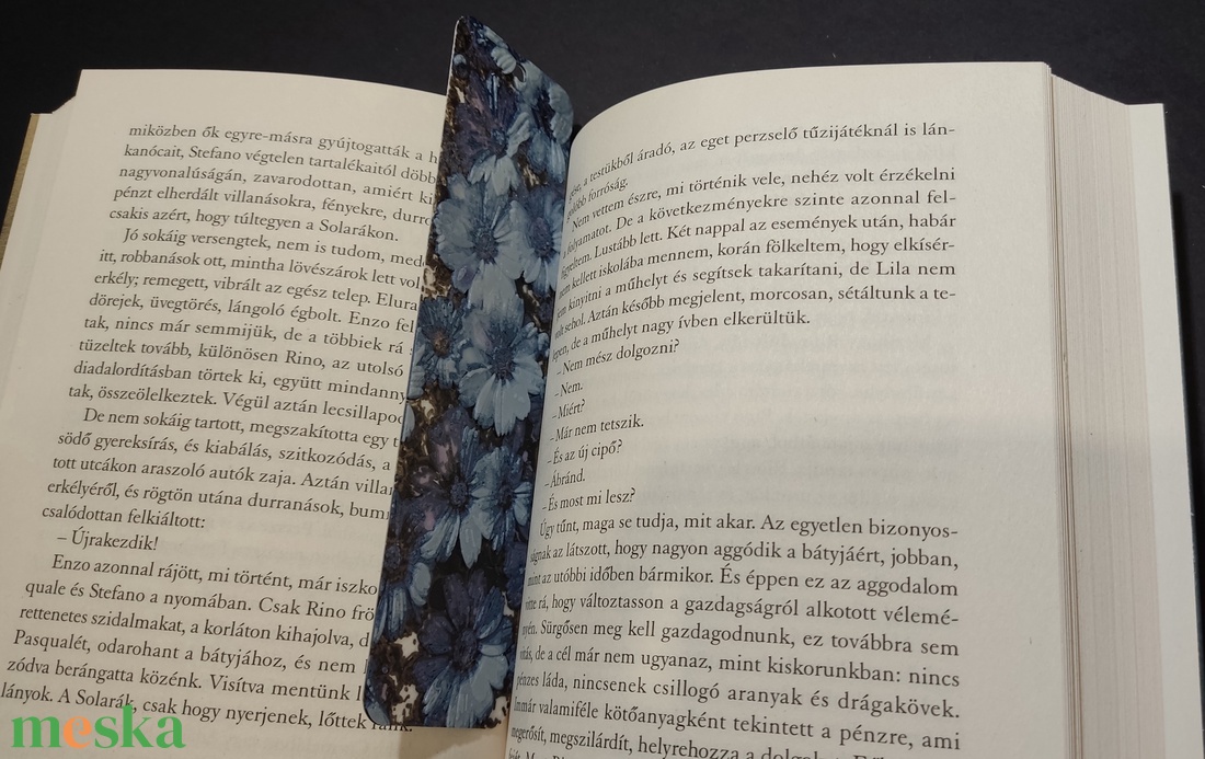 Virágos könyvjelző - könyv & zene - könyvjelző - Meska.hu