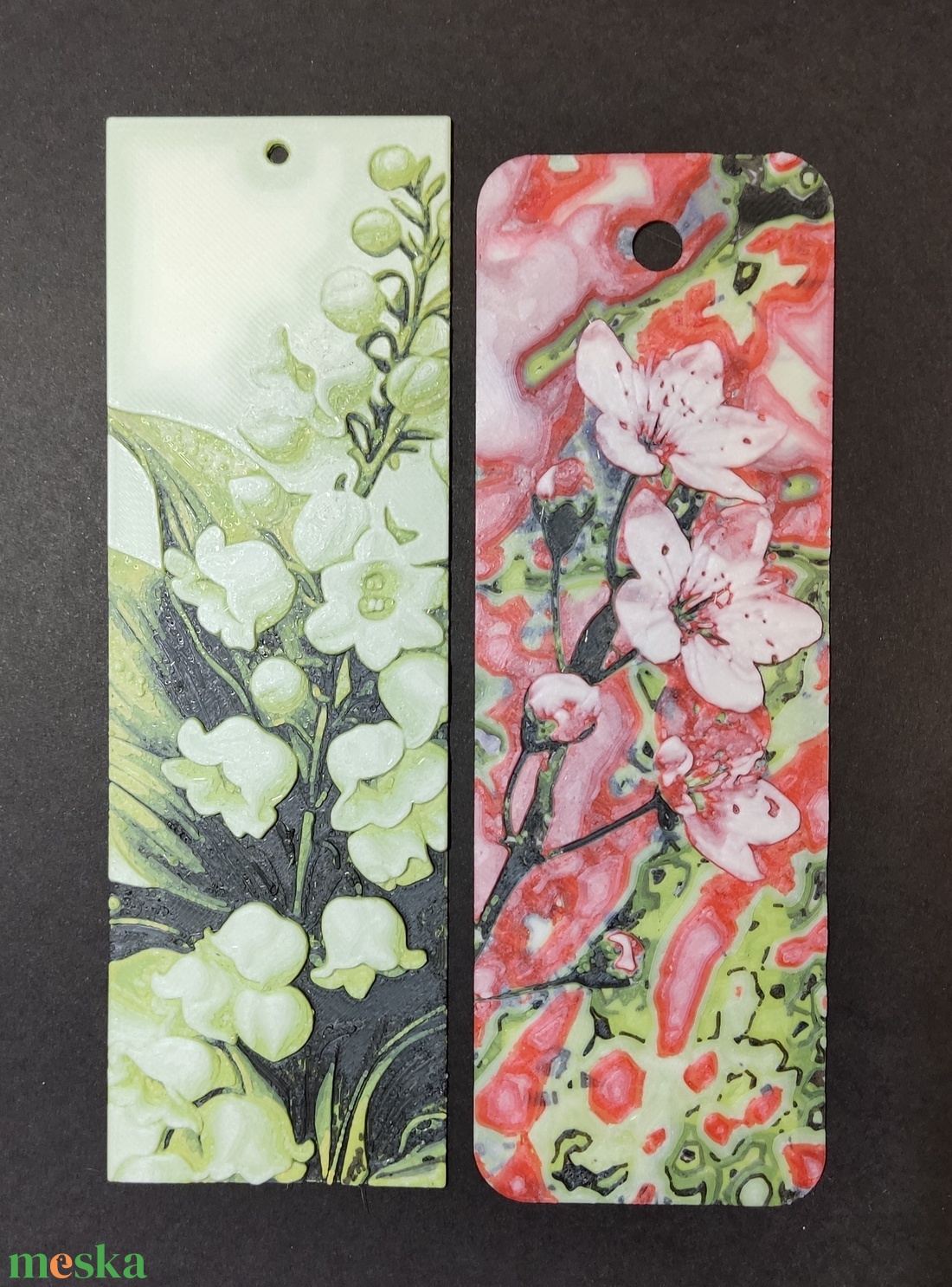 Tavaszi virágos könyvjelző - könyv & zene - könyvjelző - Meska.hu