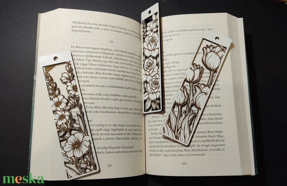 Fa virágos könyvjelzők - könyv & zene - könyvjelző - Meska.hu