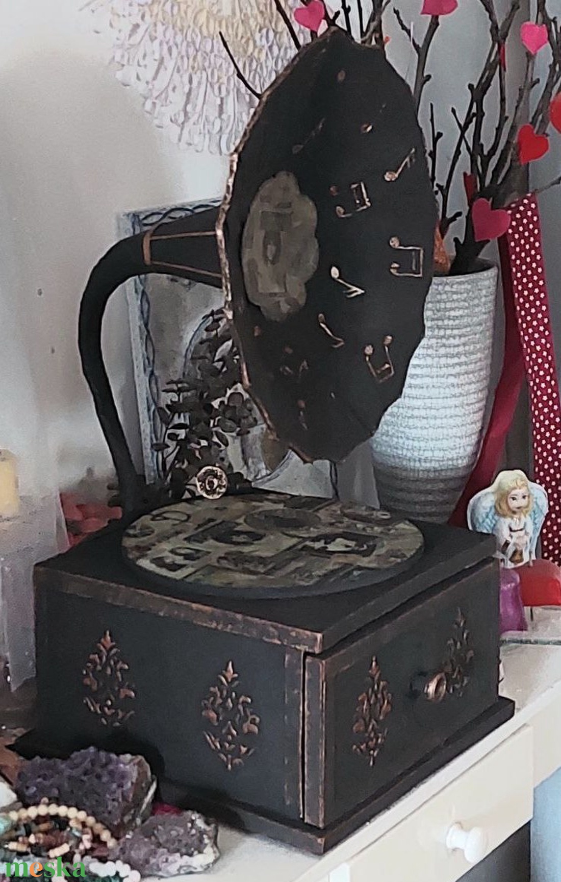 Gramofon - otthon & életmód - dekoráció - asztal és polc dekoráció - zenedoboz - Meska.hu