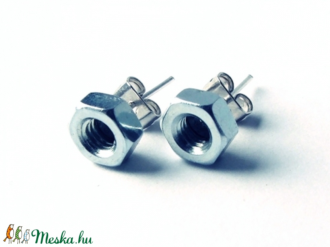 Mini anyacsavar fülbevaló 8 mm-es méretben - - Meska.hu Mini anyacsavar fülbevaló 8 mm-es méretben - - Meska.hu