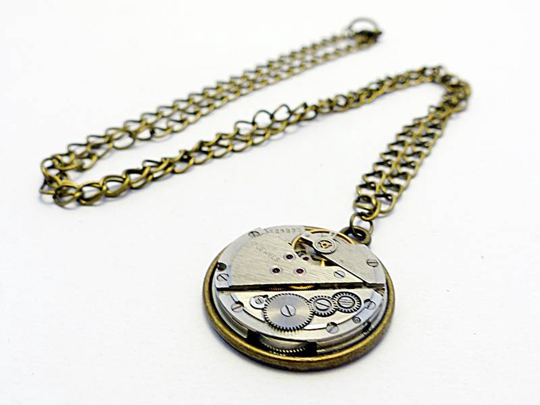 Steampunk medál bronz színű láncon - - Meska.hu Steampunk medál bronz színű láncon - - Meska.hu