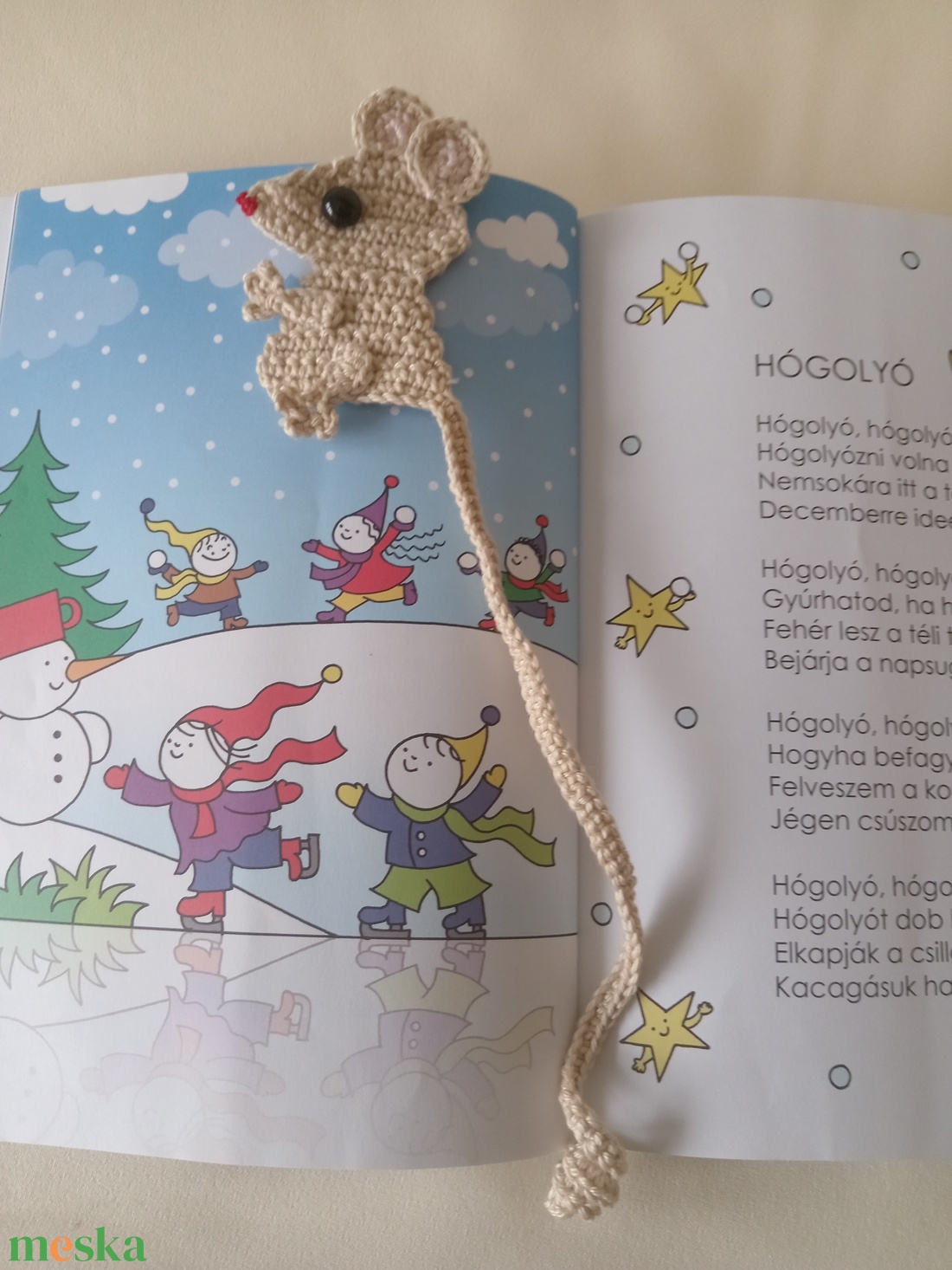 Egérkés könyvjelző - könyv & zene - könyvjelző - Meska.hu