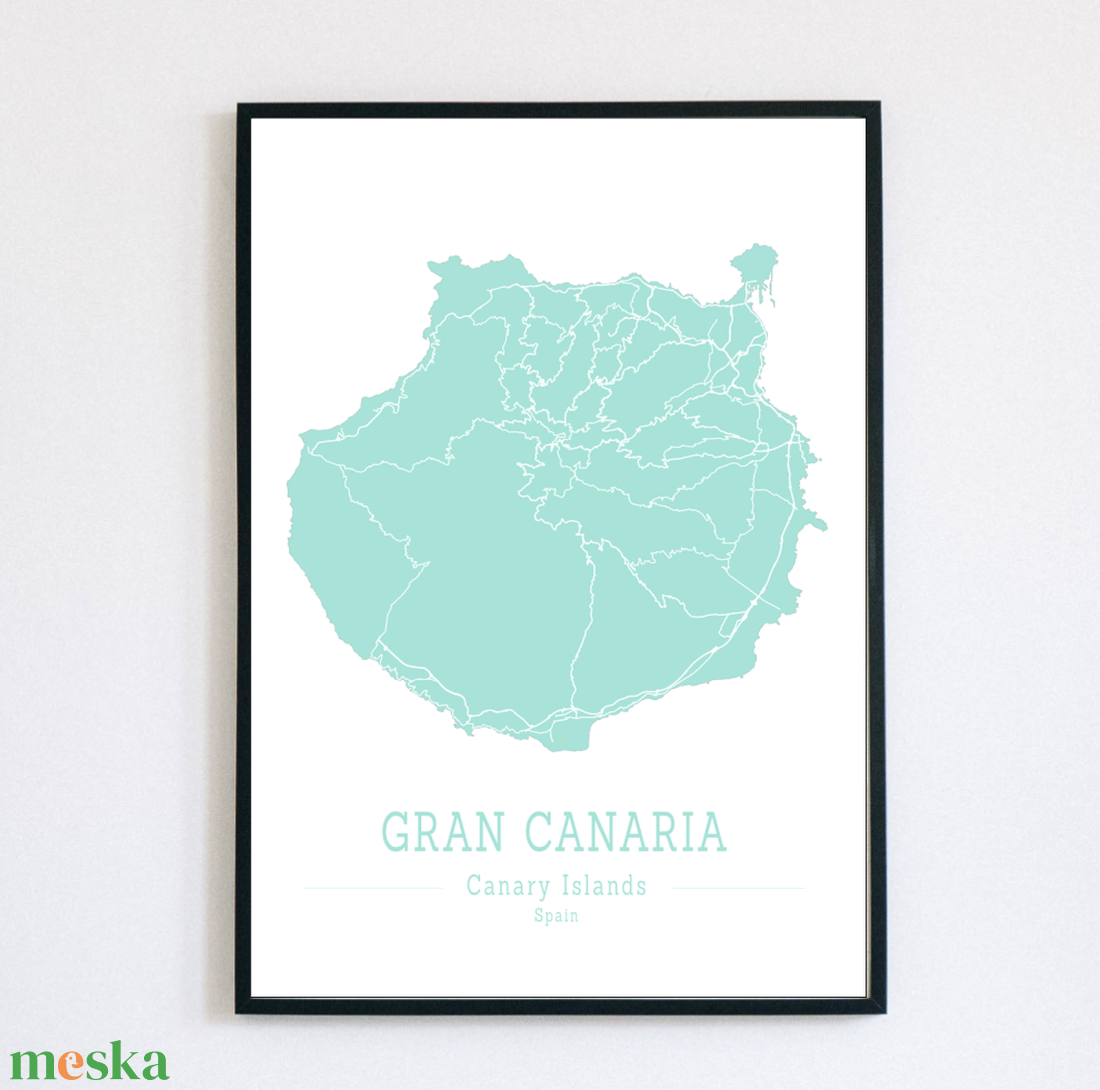GRAN CANARIA (Kanári-szigetek) színes minimalista dekorációs térkép - otthon & életmód - dekoráció - kép & falikép - poszter - Meska.hu GRAN CANARIA (Kanári-szigetek) színes minimalista dekorációs térkép - otthon & életmód - dekoráció - kép & falikép - poszter - Meska.hu