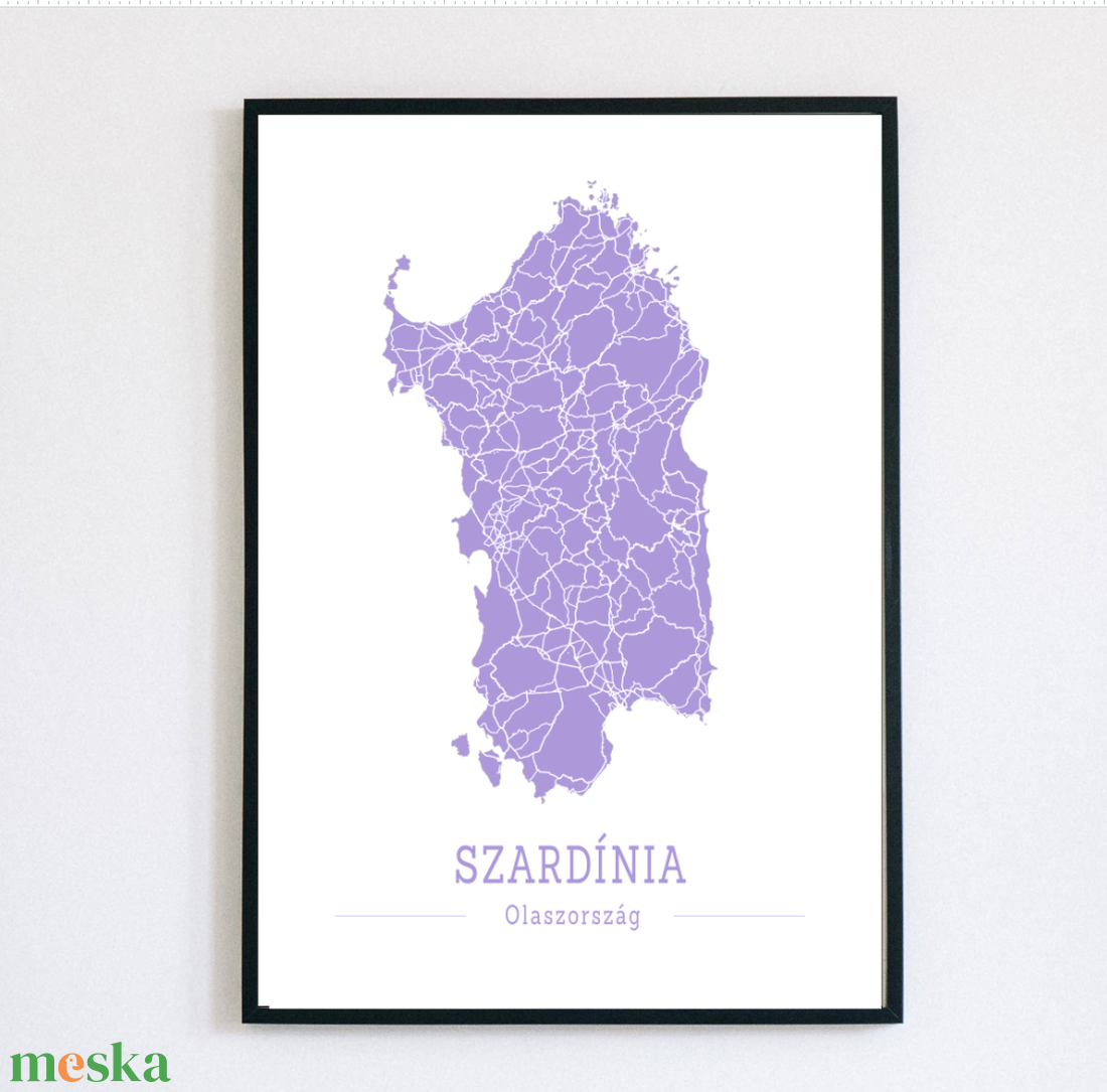 Szardínia (Olaszország) színes minimalista dekorációs térkép - otthon & életmód - dekoráció - kép & falikép - poszter - Meska.hu Szardínia (Olaszország) színes minimalista dekorációs térkép - otthon & életmód - dekoráció - kép & falikép - poszter - Meska.hu