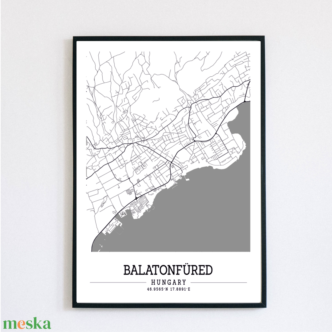 Balatonfüred fekete-fehér minimalista dekorációs térkép - otthon & életmód - dekoráció - kép & falikép - poszter - Meska.hu Balatonfüred fekete-fehér minimalista dekorációs térkép - otthon & életmód - dekoráció - kép & falikép - poszter - Meska.hu
