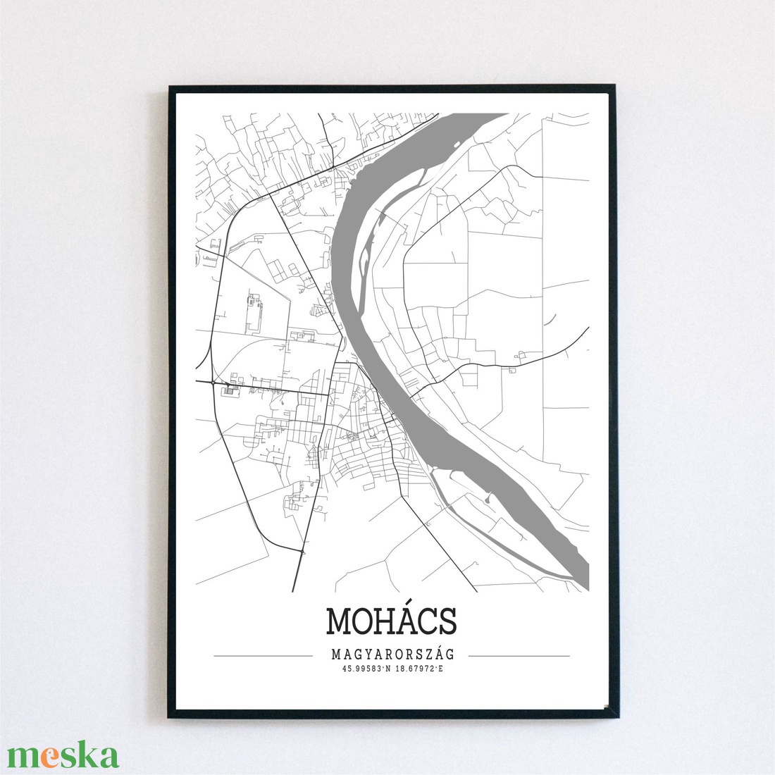 Minimalista Mohács fekete-fehér dekorációs térkép - otthon & életmód - dekoráció - kép & falikép - plakát - Meska.hu Minimalista Mohács fekete-fehér dekorációs térkép - otthon & életmód - dekoráció - kép & falikép - plakát - Meska.hu