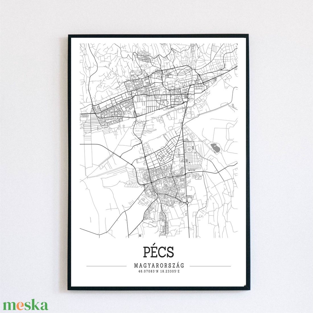 Minimalista Pécs fekete-fehér dekorációs térkép - otthon & életmód - dekoráció - kép & falikép - plakát - Meska.hu Minimalista Pécs fekete-fehér dekorációs térkép - otthon & életmód - dekoráció - kép & falikép - plakát - Meska.hu