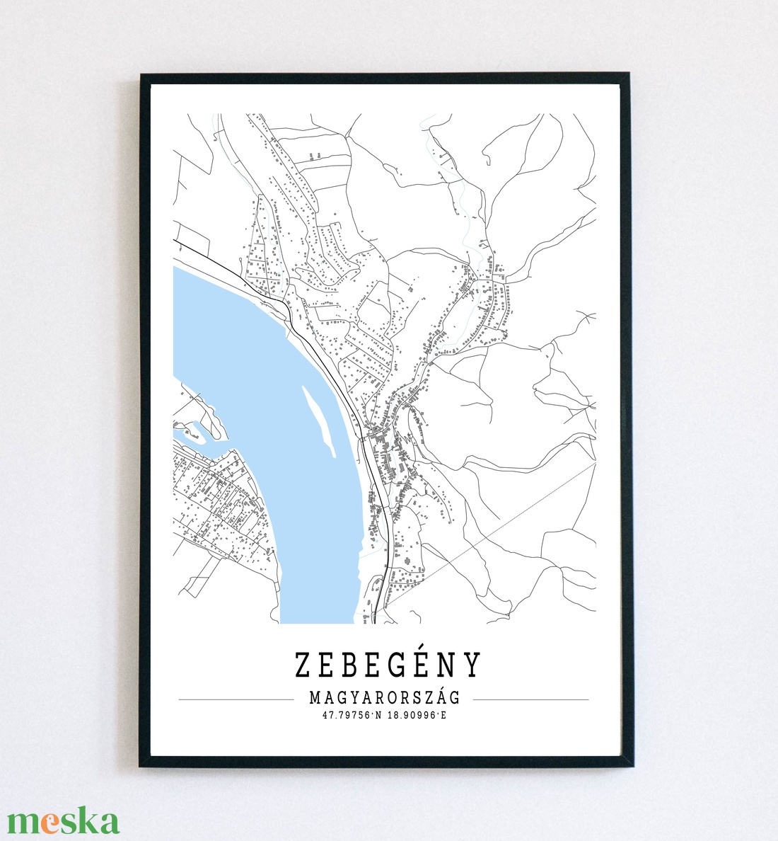 Minimalista Zebegény fekete-fehér-kék dekorációs térkép - otthon & életmód - dekoráció - kép & falikép - plakát - Meska.hu Minimalista Zebegény fekete-fehér-kék dekorációs térkép - otthon & életmód - dekoráció - kép & falikép - plakát - Meska.hu