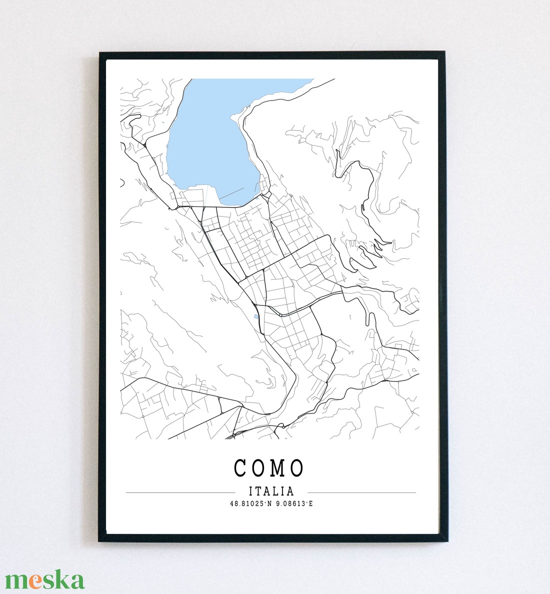 Minimalista Como (Olaszország) fekete-fehér-kék dekorációs térkép - otthon & életmód - dekoráció - kép & falikép - plakát - Meska.hu Minimalista Como (Olaszország) fekete-fehér-kék dekorációs térkép - otthon & életmód - dekoráció - kép & falikép - plakát - Meska.hu