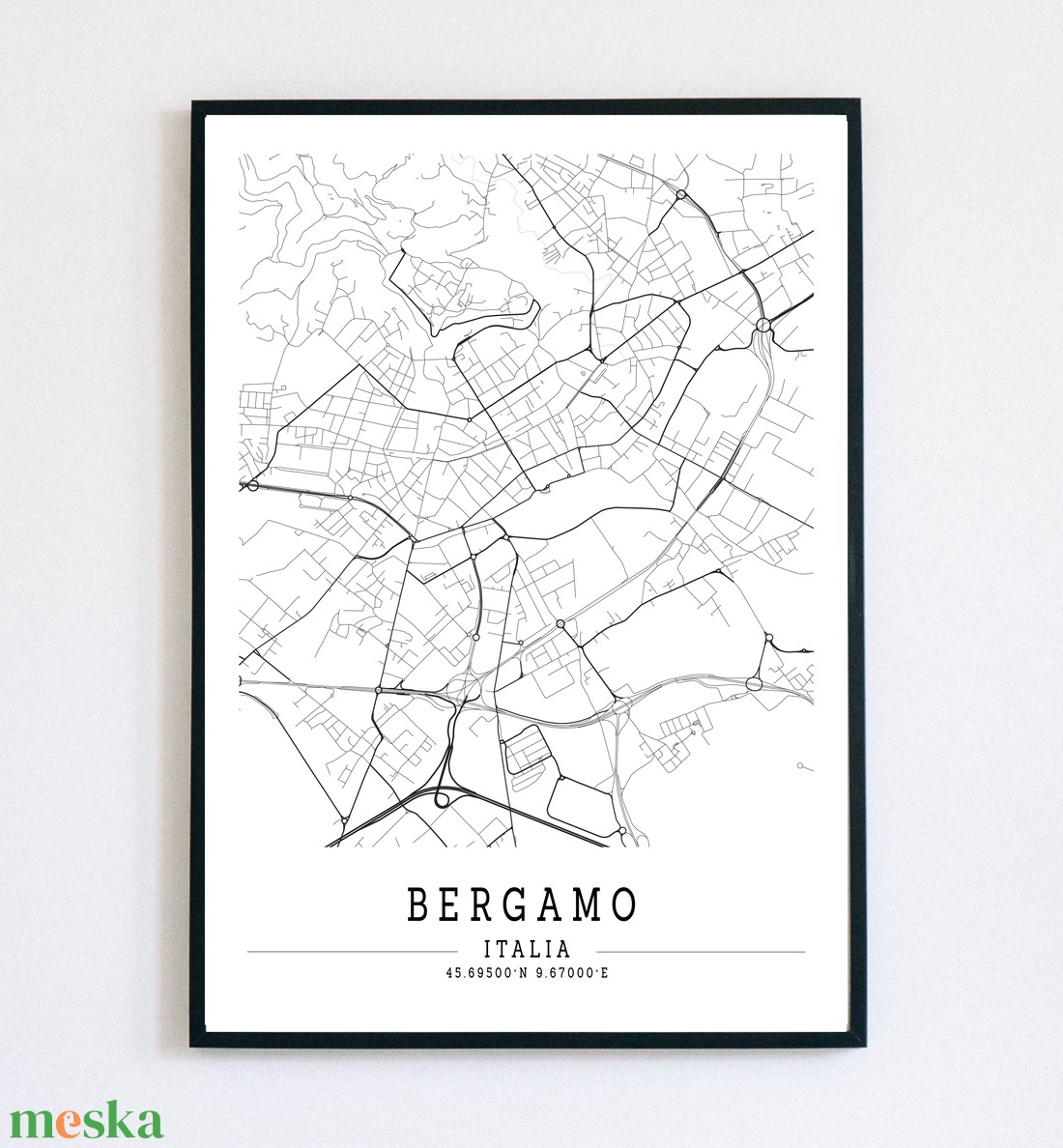 Minimalista Bergamo (Olaszország) fekete-fehér-kék dekorációs térkép - otthon & életmód - dekoráció - kép & falikép - plakát - Meska.hu Minimalista Bergamo (Olaszország) fekete-fehér-kék dekorációs térkép - otthon & életmód - dekoráció - kép & falikép - plakát - Meska.hu