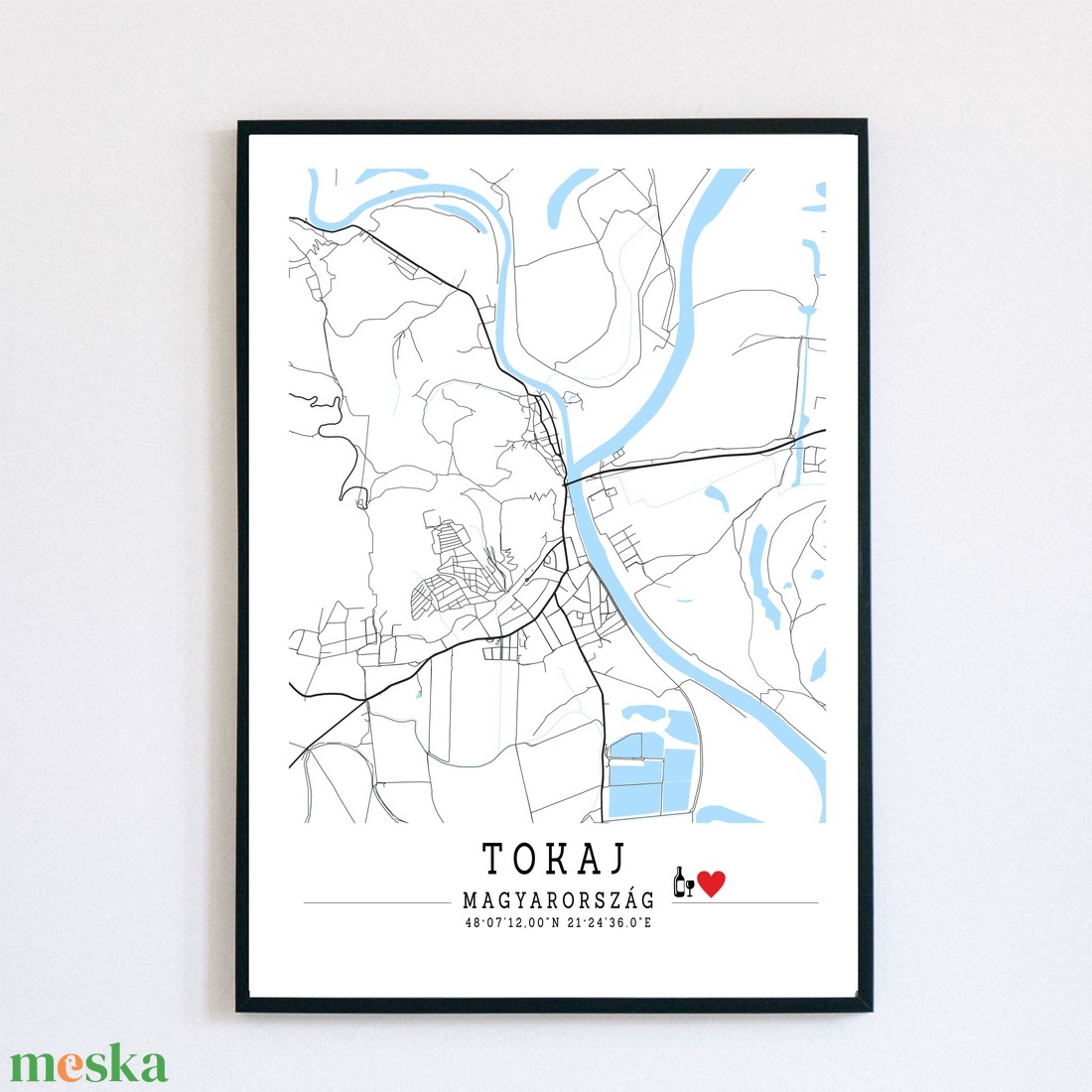 Tokaj fekete-fehér-kék minimalista dekorációs térkép - otthon & életmód - dekoráció - kép & falikép - poszter - Meska.hu Tokaj fekete-fehér-kék minimalista dekorációs térkép - otthon & életmód - dekoráció - kép & falikép - poszter - Meska.hu