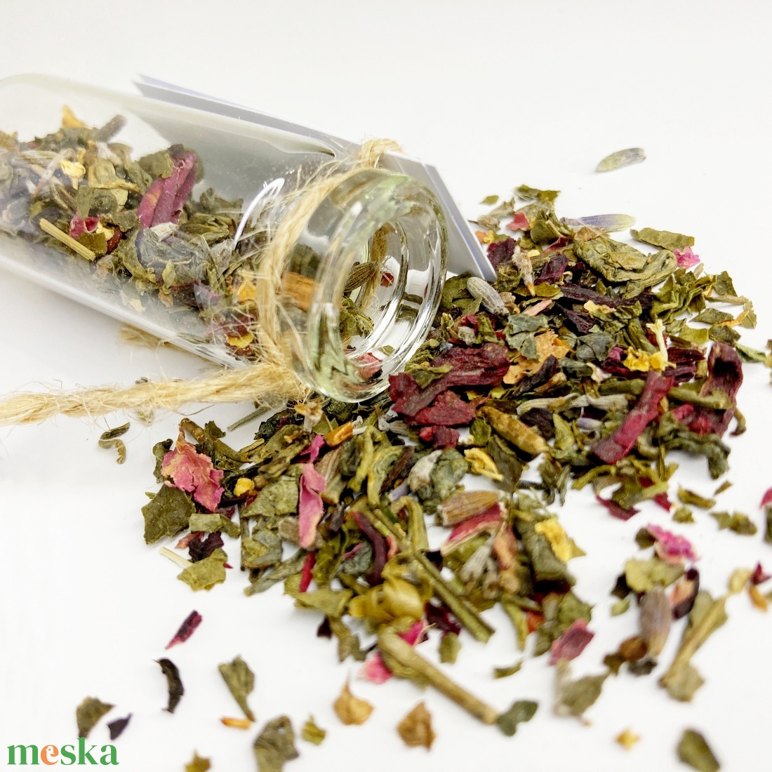 Kézműves tea üvegcsében - esküvő - emlék & ajándék - köszönőajándék - Meska.hu