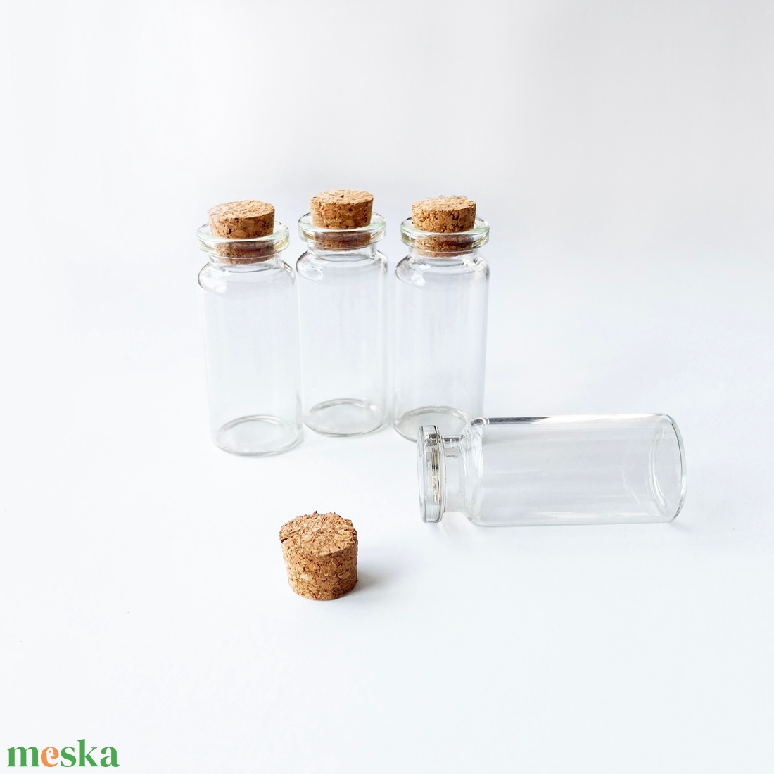 Mini üvegcse parafadugóval - kellékek & szerszámok - dekorációs kellékek - egyéb kellékek - Meska.hu