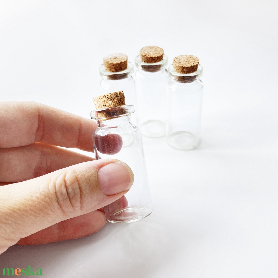 Mini üvegcse parafadugóval - kellékek & szerszámok - dekorációs kellékek - egyéb kellékek - Meska.hu