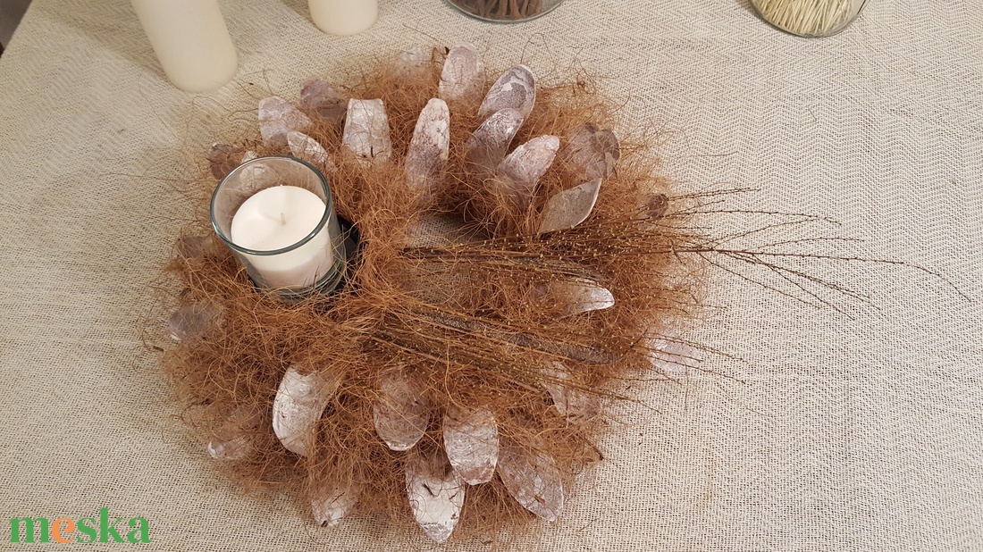 Elegáns natur asztaldísz - otthon & életmód - virágdekoráció - virágdíszek - asztali virágdísz - Meska.hu