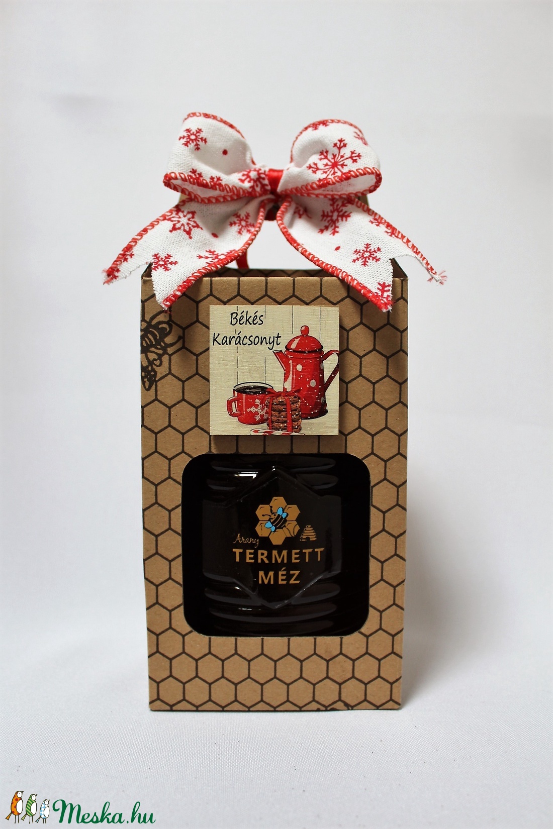 Karácsonyi díszdoboz 1 kg ámorakácmézzel - élelmiszer - méz & propolisz - Meska.hu
