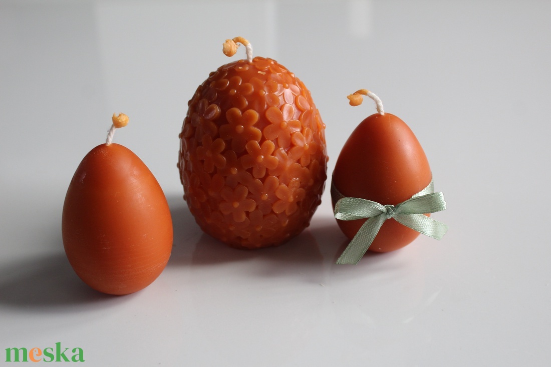 Húsvéti narancssárga tojás gyertya - otthon & életmód - gyertya, illat, aroma - gyertya - Meska.hu