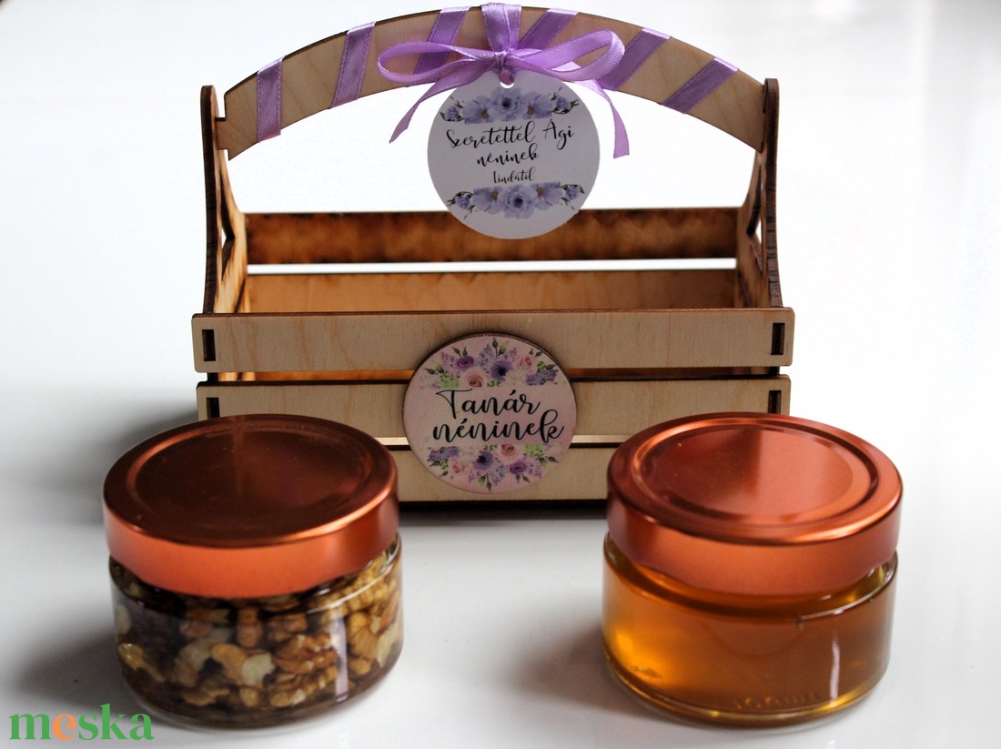 Tanár néninek édes ajándékkosár - élelmiszer - méz & propolisz - Meska.hu
