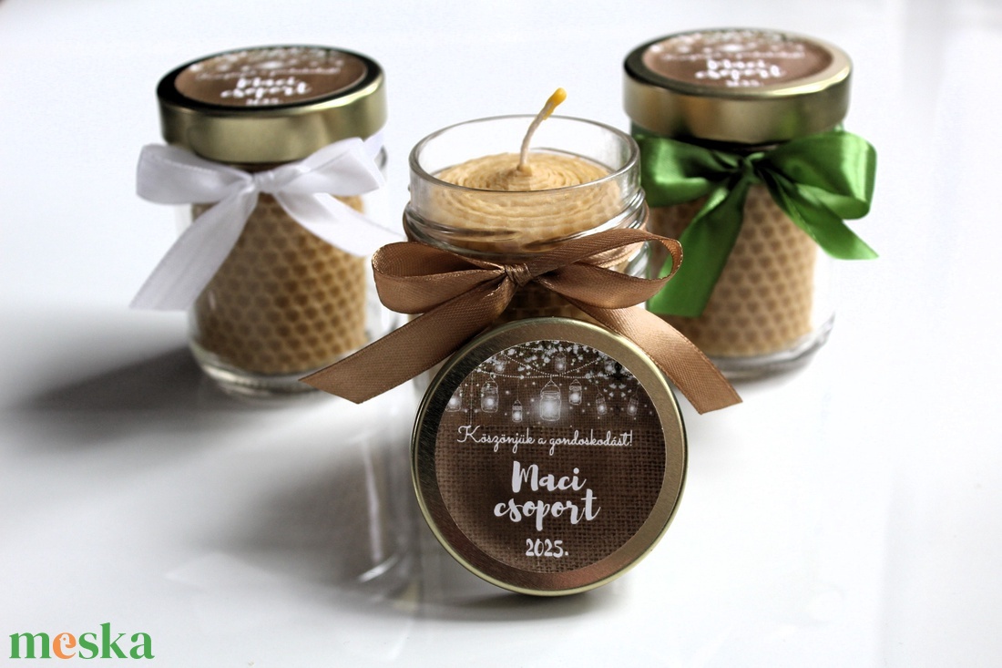 Óvodai, bölcsödei, iskolai ballagási méhviaszgyertyás ajándék - otthon & életmód - gyertya, illat, aroma - gyertya - Meska.hu