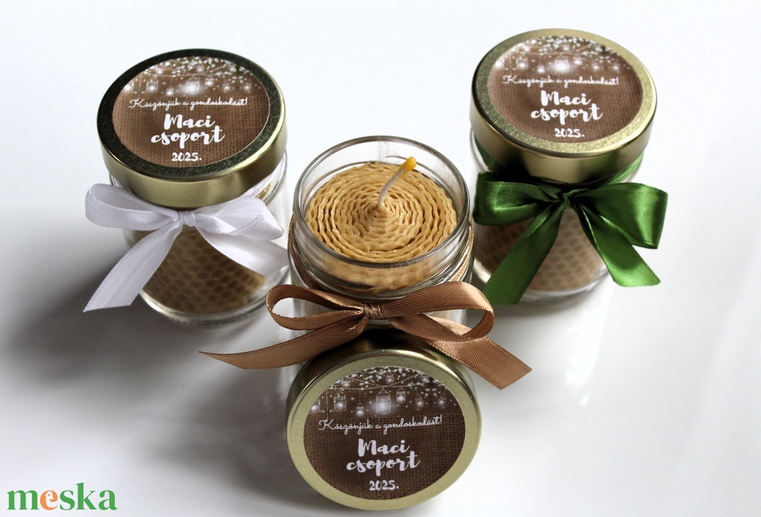 Óvodai, bölcsödei, iskolai ballagási méhviaszgyertyás ajándék - otthon & életmód - gyertya, illat, aroma - gyertya - Meska.hu