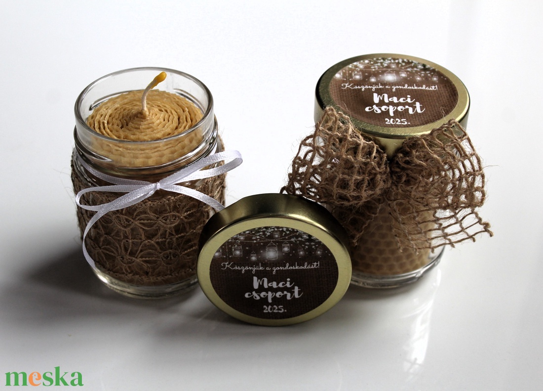 Óvodai, bölcsödei, iskolai ballagási méhviaszgyertyás ajándék - otthon & életmód - gyertya, illat, aroma - gyertya - Meska.hu