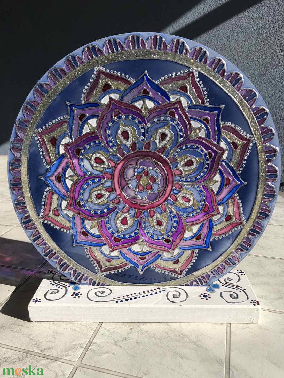 Üveg festmény mandala - művészet - festmény - üvegfestmény - Meska.hu Üveg festmény mandala - művészet - festmény - üvegfestmény - Meska.hu