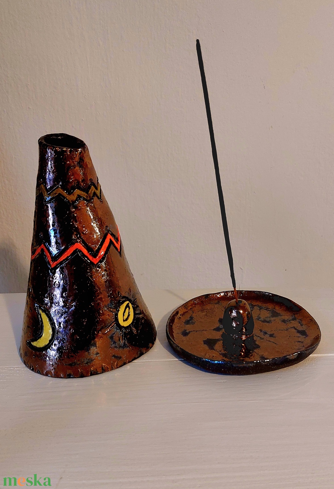 Füstölőtartó, Indián sátor füstölő - otthon & életmód - dekoráció - spiritualitás - füstölő és füstölőtartó - Meska.hu