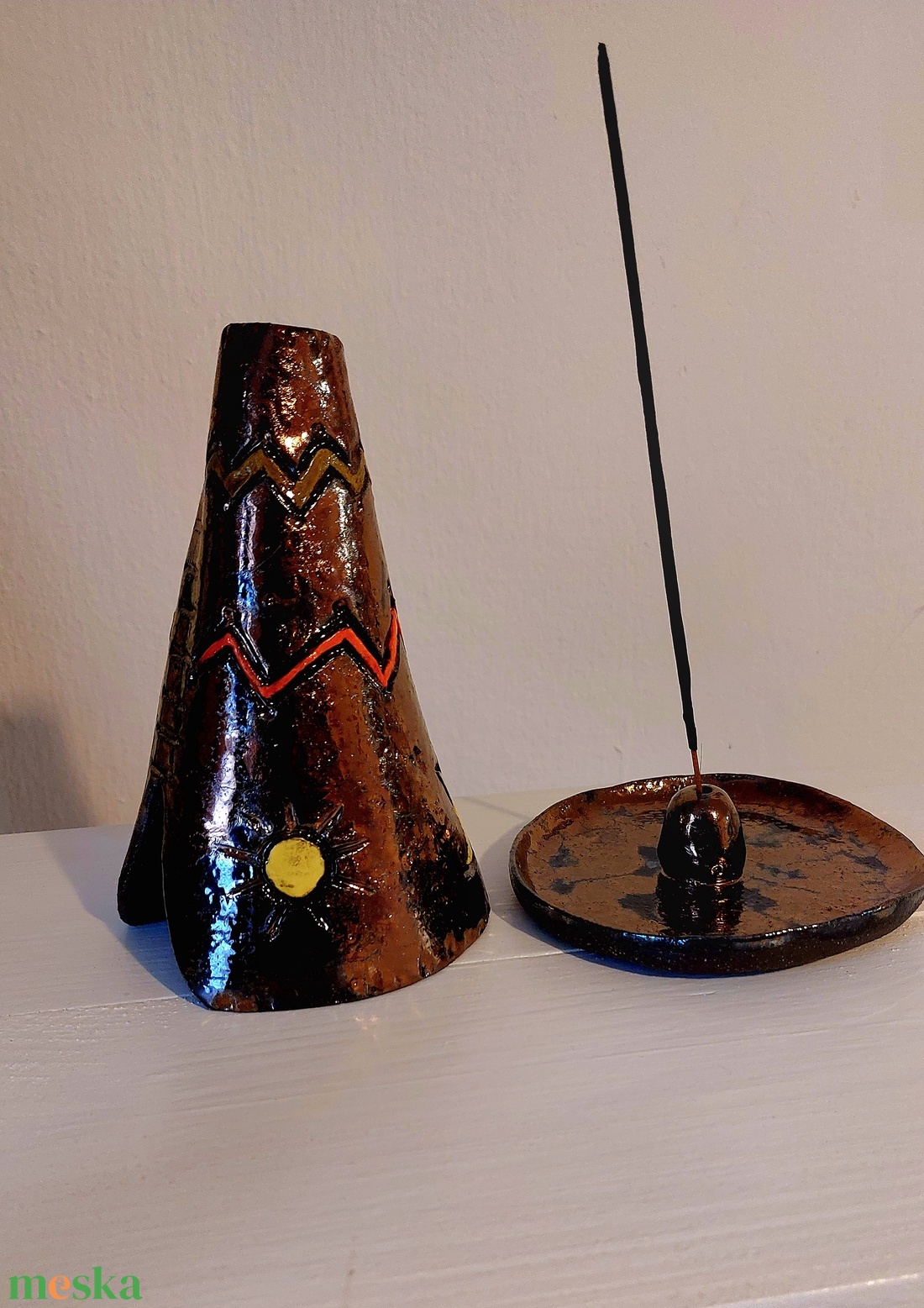 Füstölőtartó, Indián sátor füstölő - otthon & életmód - dekoráció - spiritualitás - füstölő és füstölőtartó - Meska.hu