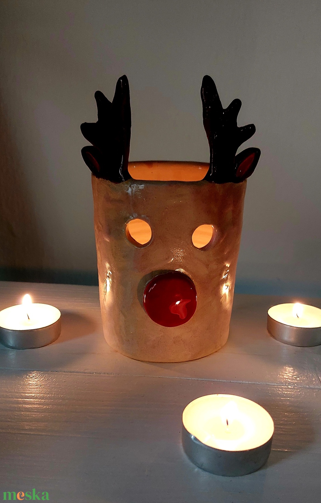 Adventi mécsestartó  - karácsony - karácsonyi lakásdekoráció - karácsonyi illatgyertya, mécses - Meska.hu