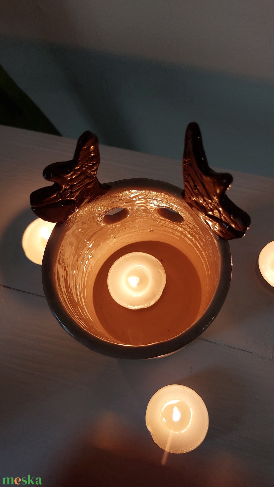 Adventi mécsestartó  - karácsony - karácsonyi lakásdekoráció - karácsonyi illatgyertya, mécses - Meska.hu