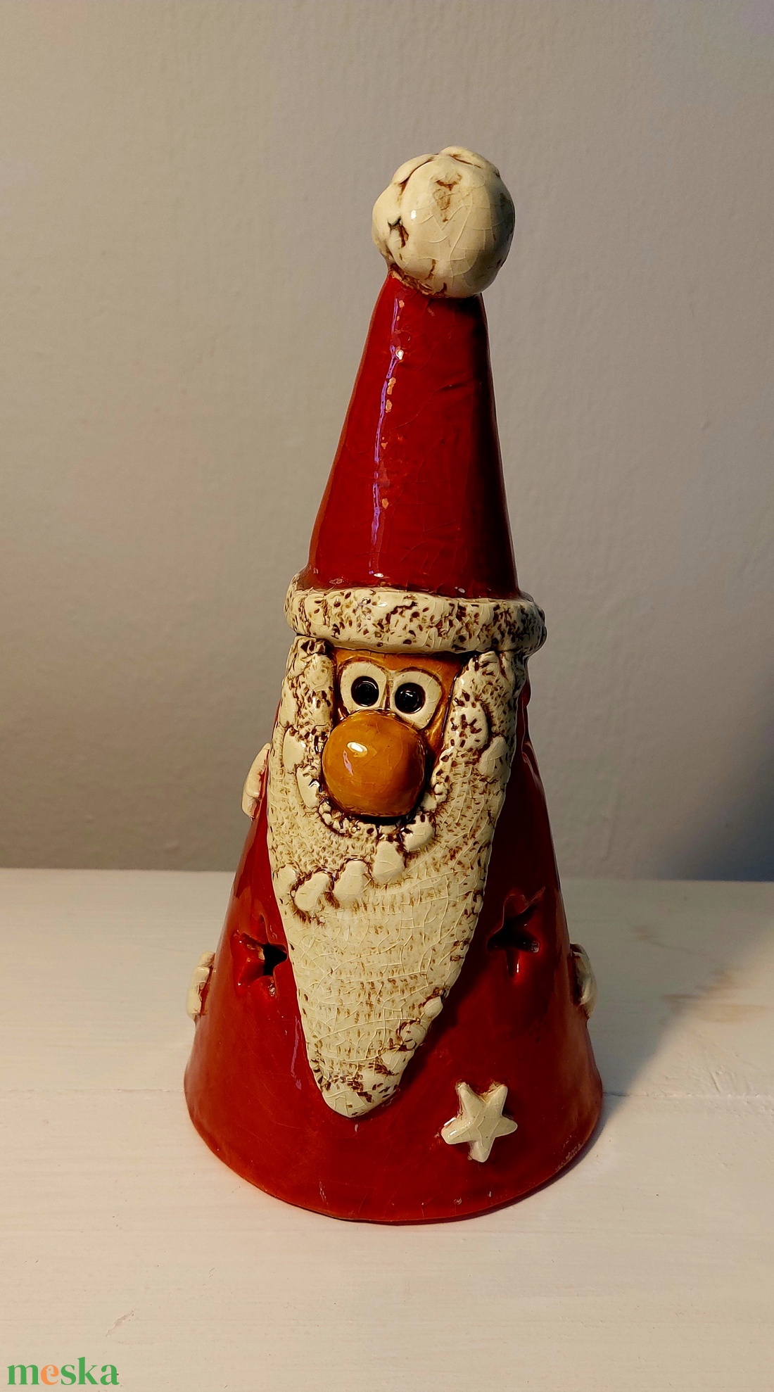 Kerámia Mikulás, mécsestartó - otthon & életmód - dekoráció - spiritualitás - füstölő és füstölőtartó - Meska.hu