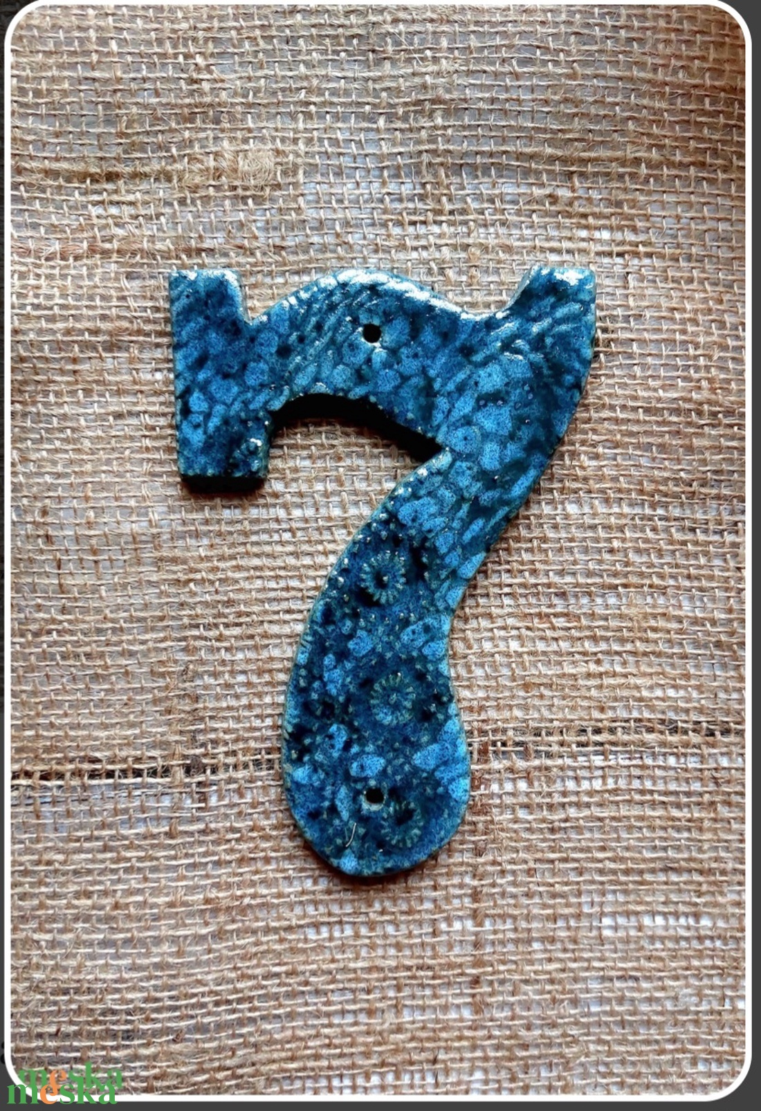 Kerámia házszám 7. - otthon & életmód - ház & kert - házszám - Meska.hu